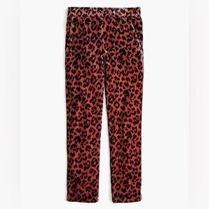 J. Crew Pull-on Velvet Leopard Print Pants